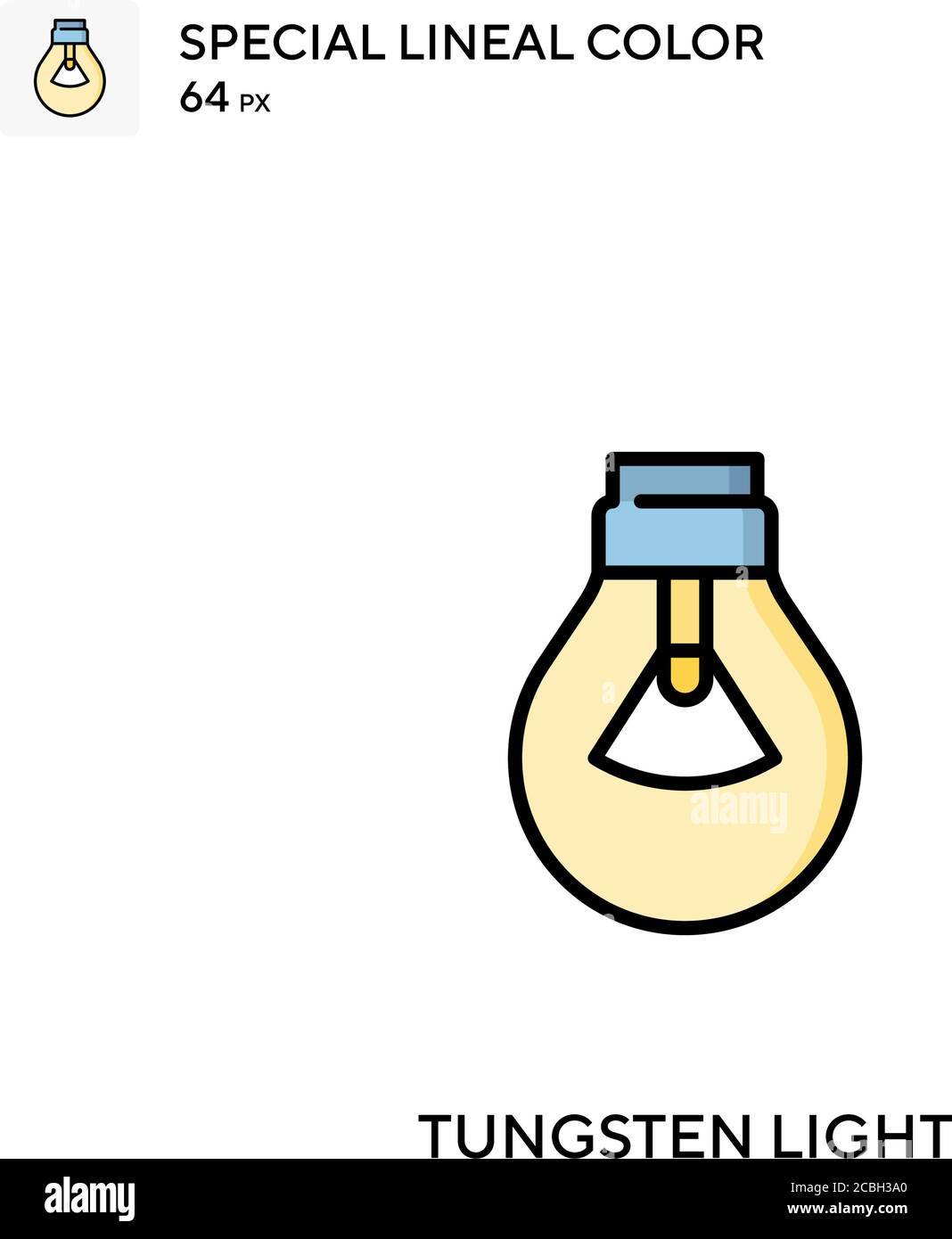 Tungsten light special lineal color vector icon. Tungsten light icons