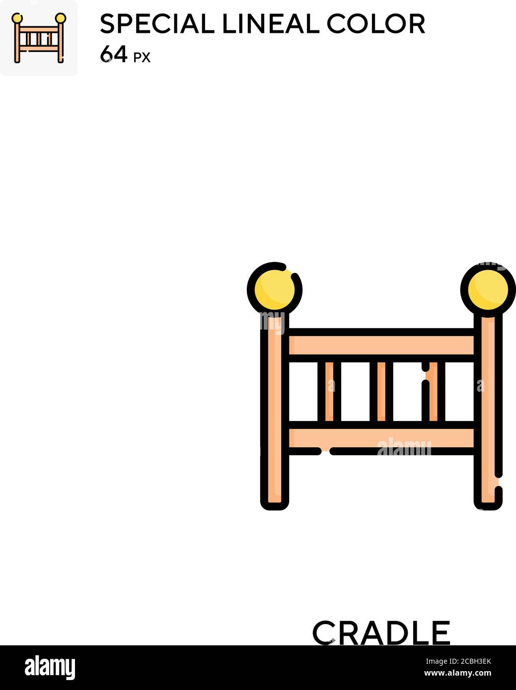 Cradle special lineal color vector icon. Cradle icons for your business ...