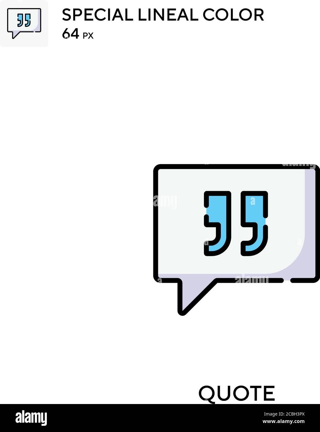 Quote special lineal color vector icon. Quote icons for your business