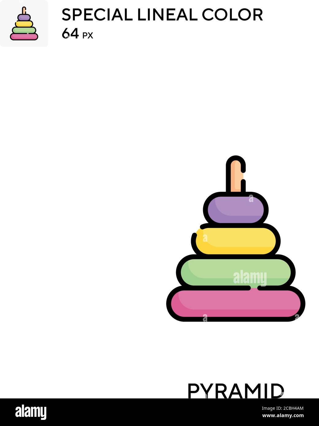 Pyramid special lineal color vector icon. Pyramid icons for your ...