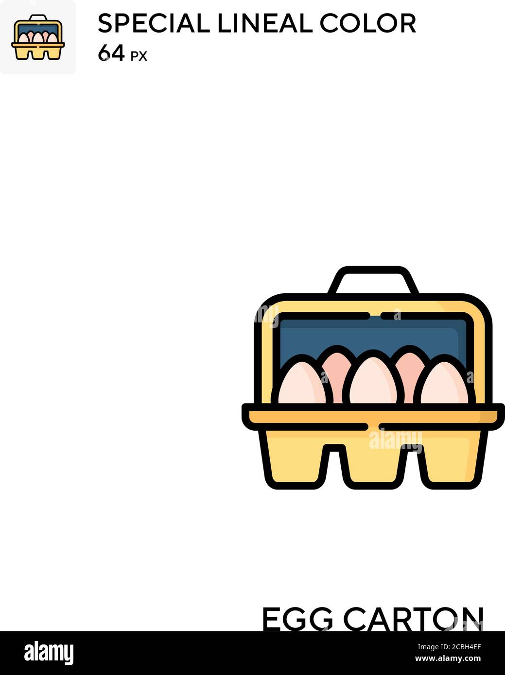 Egg carton special lineal color vector icon. Egg carton icons for your ...