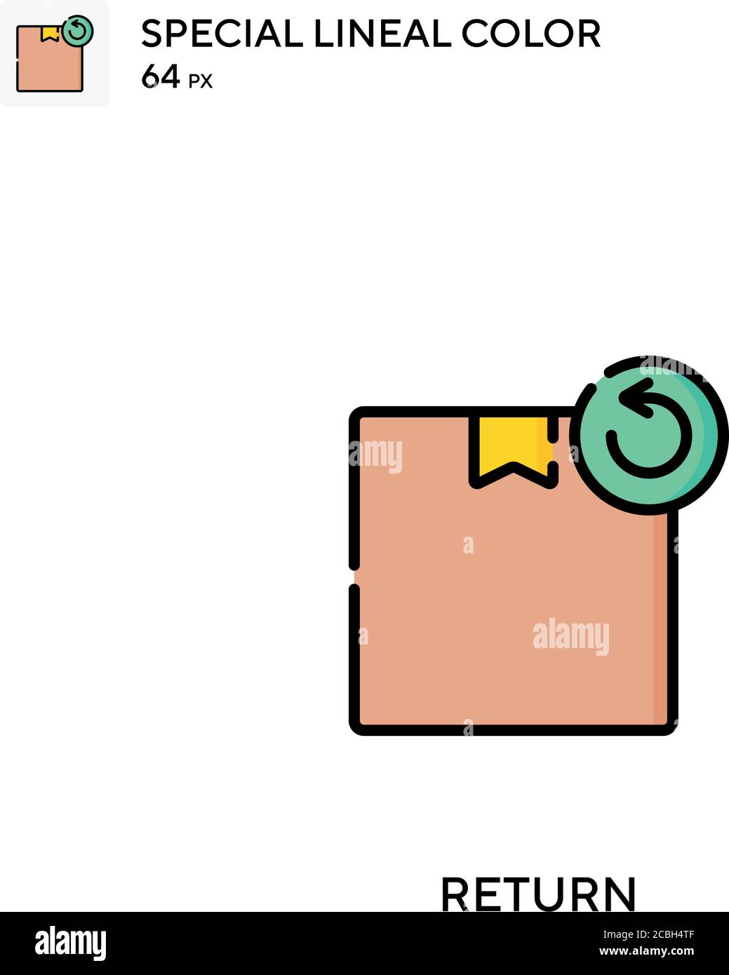 Return special lineal color vector icon. Return icons for your business ...