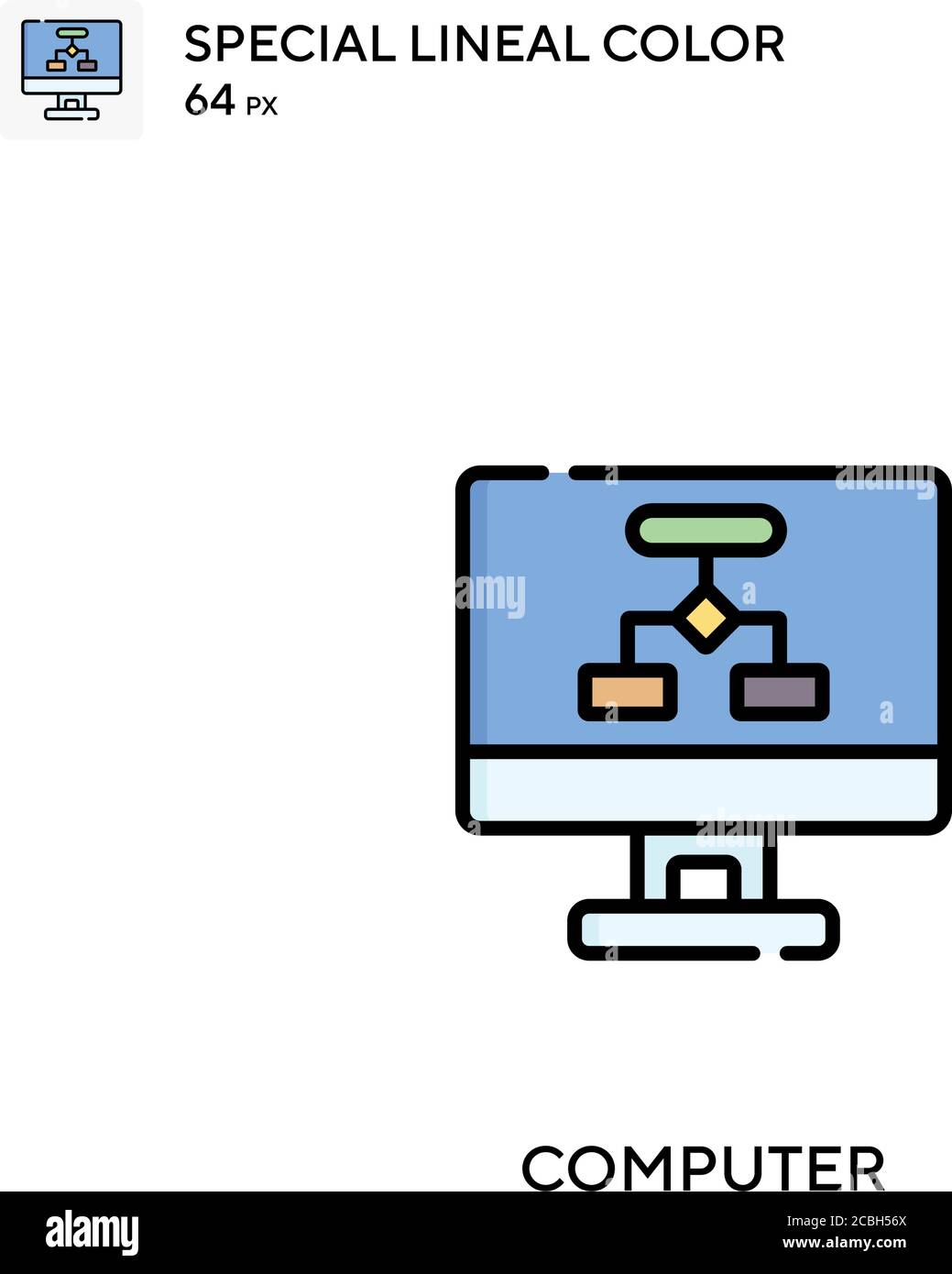 Computer special lineal color vector icon. Computer icons for your ...