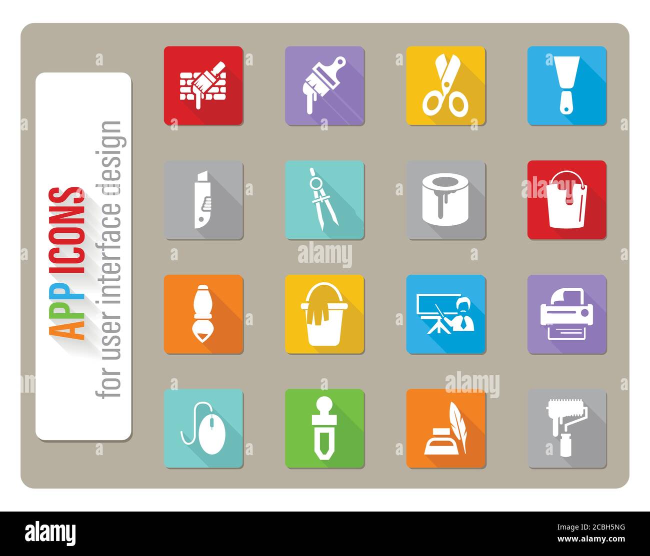 art tools icon set Stock Vector Image & Art - Alamy