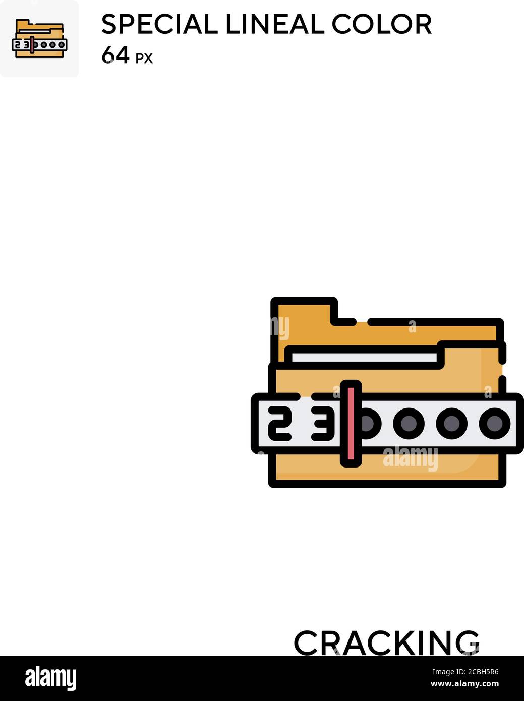 Cracking special lineal color vector icon. Cracking icons for your ...