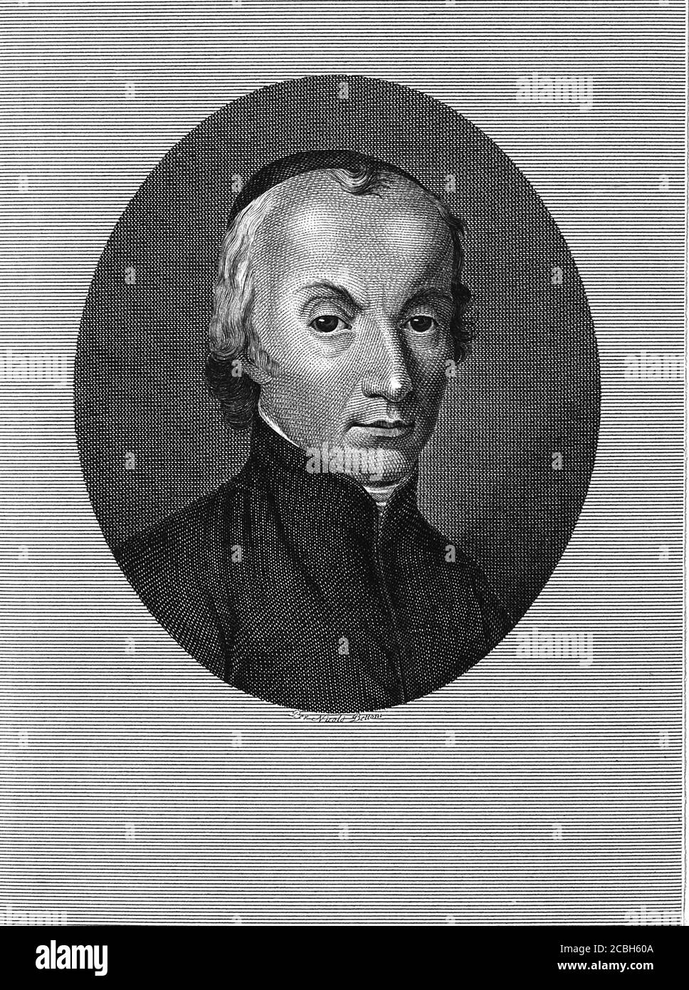 1820 c, ITALY : The celebrated italian priest and astronomer GIUSEPPE PIAZZI ( 1746 - 1826 ). Discover of Cerere ( Ceres , the dwarf planet ) in 1801 . Portrait engraved by N. Bettoni . - SCIENZA - ritratto - portrait - prete - priest - SCIENZIATO - SCIENZA -  SCIENCE - SCIENTIST- HISTORY -  foto storiche  - ASTRONOMIA - ASTRONOMY - ASTRONOMER - ASTRONOMO -  illustrazione - illustration - engraving - incisione  - CATHOLIC RELIGION - RELIGIONE CATTOLICA --- ARCHIVIO GBB Stock Photo
