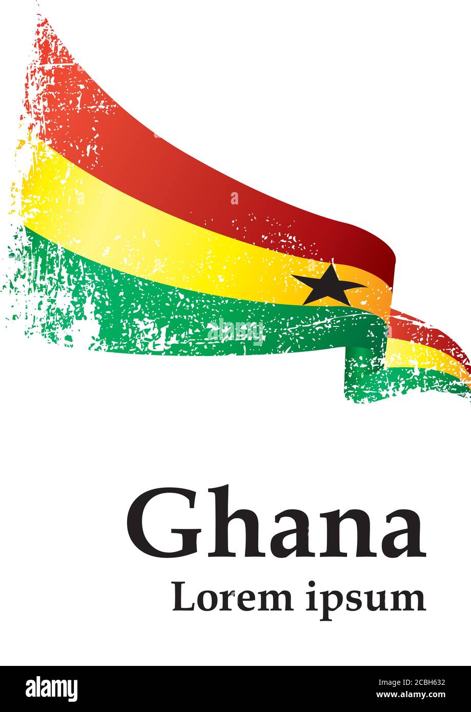 Flag of Ghana, Republic of Ghana. Template for award design, an ...