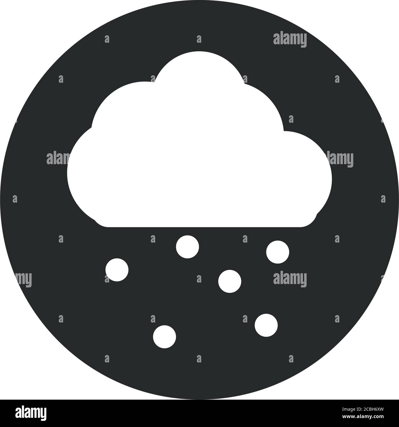 cloud drops rain climate block and flat icon vector illustration Stock ...