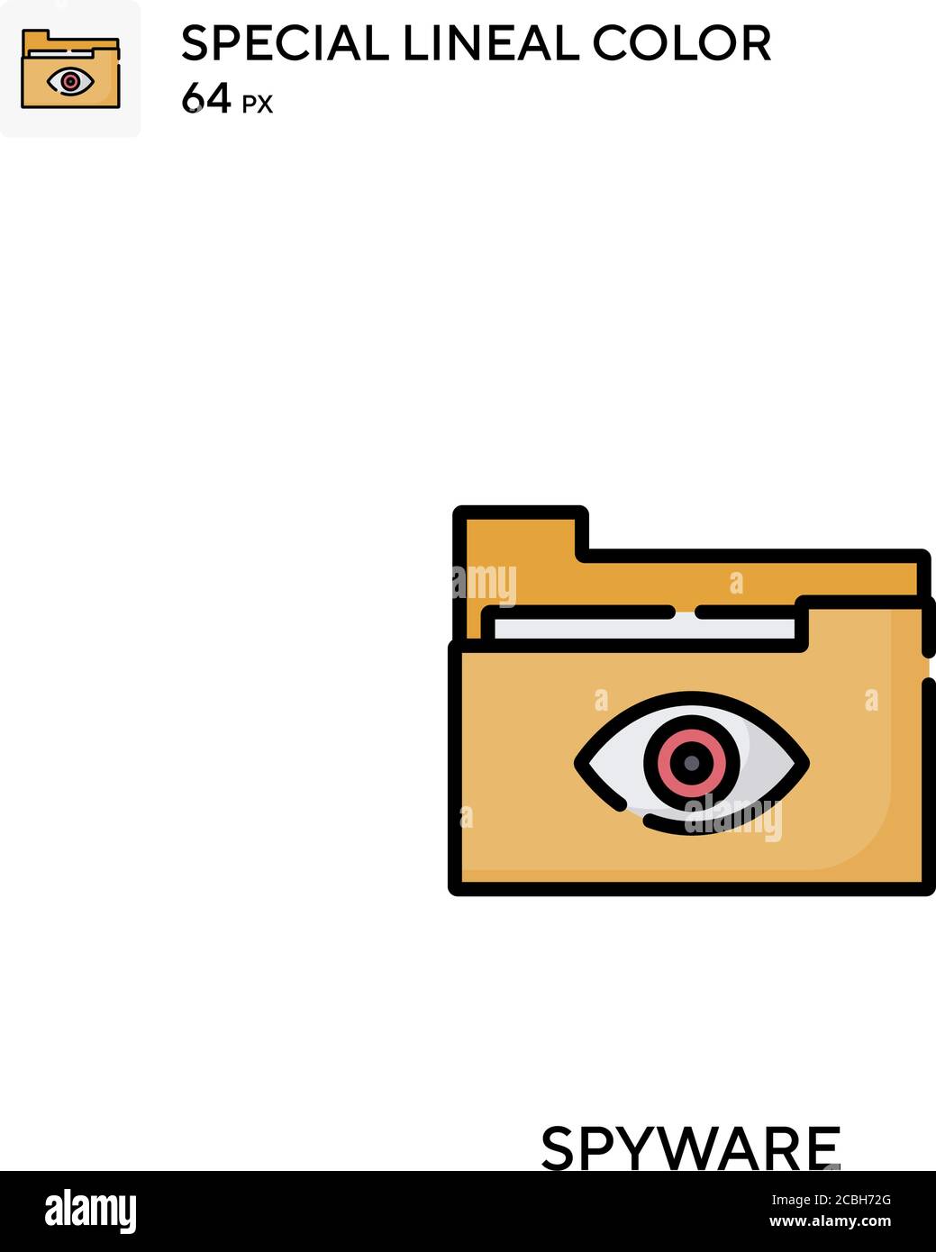 Spyware special lineal color vector icon. Spyware icons for your business project Stock Vector