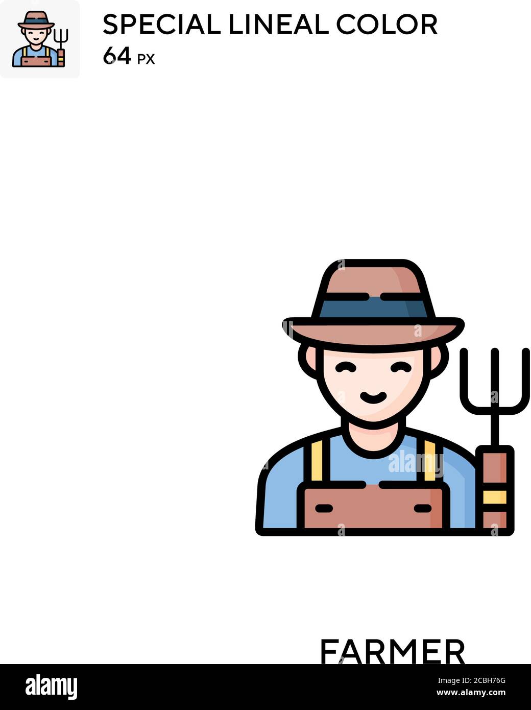 Farmer special lineal color vector icon. Farmer icons for your business ...