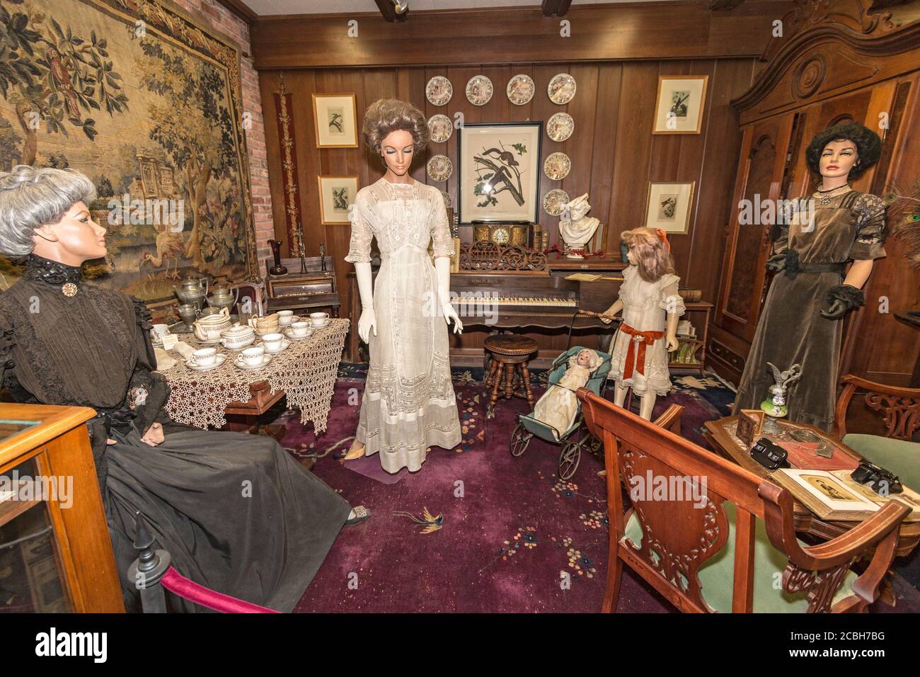 Dioramas at Calcasieu Museum depict life during the late 19th and early 20th Century in Lake Charles, Louisiana. Stock Photo