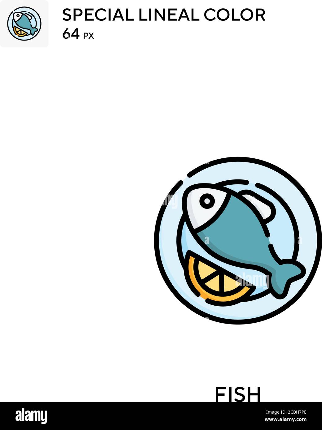 Fish special lineal color vector icon. Fish icons for your business ...