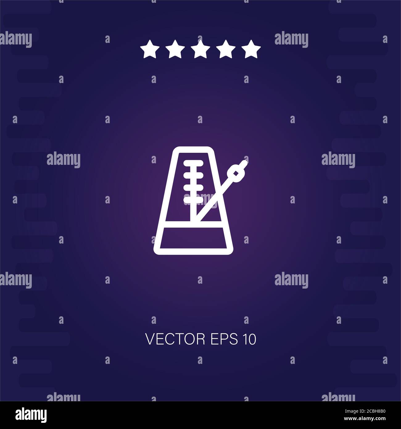 metronome vector icon modern illustration Stock Vector
