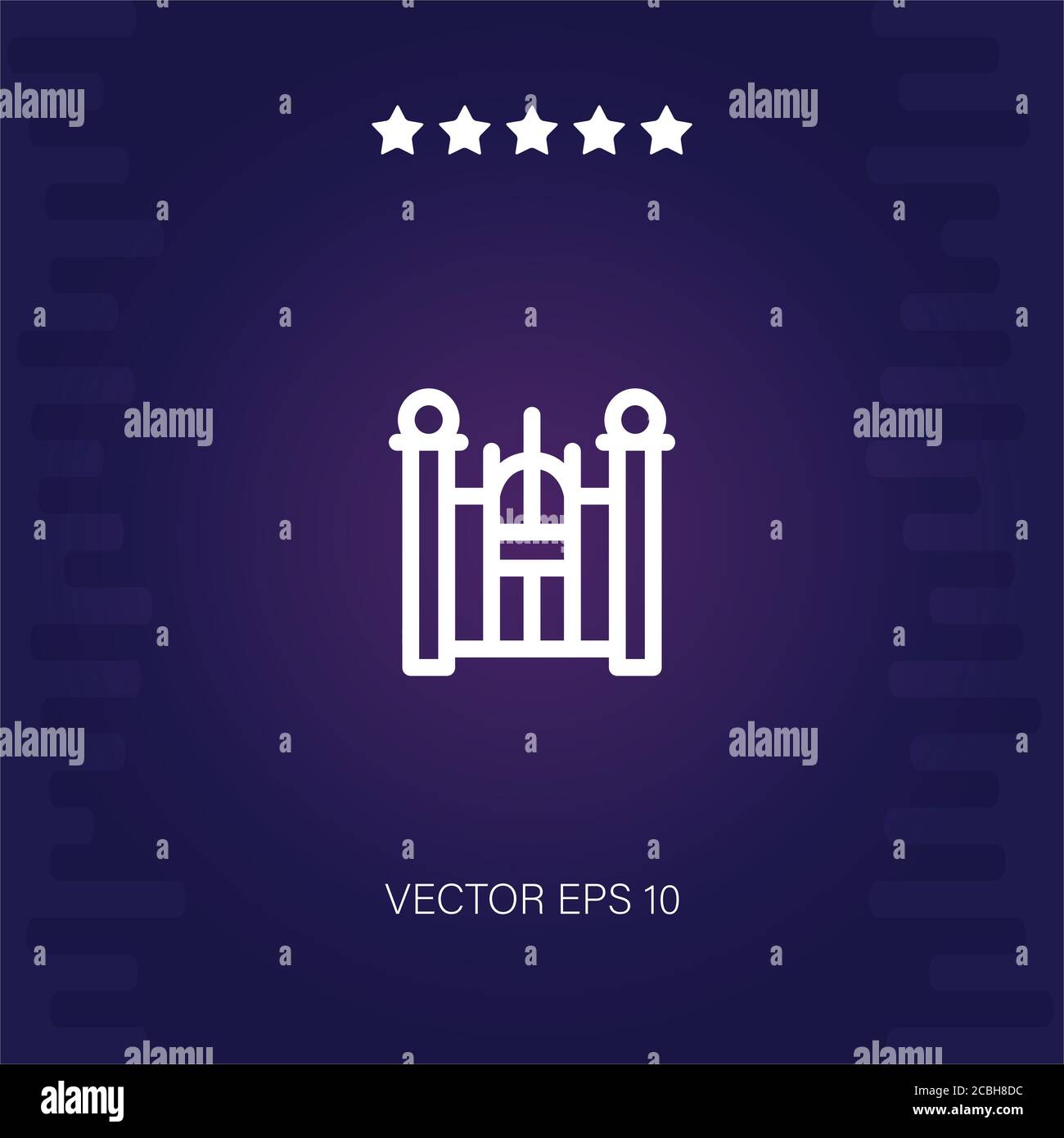 gate vector icon modern illustration Stock Vector