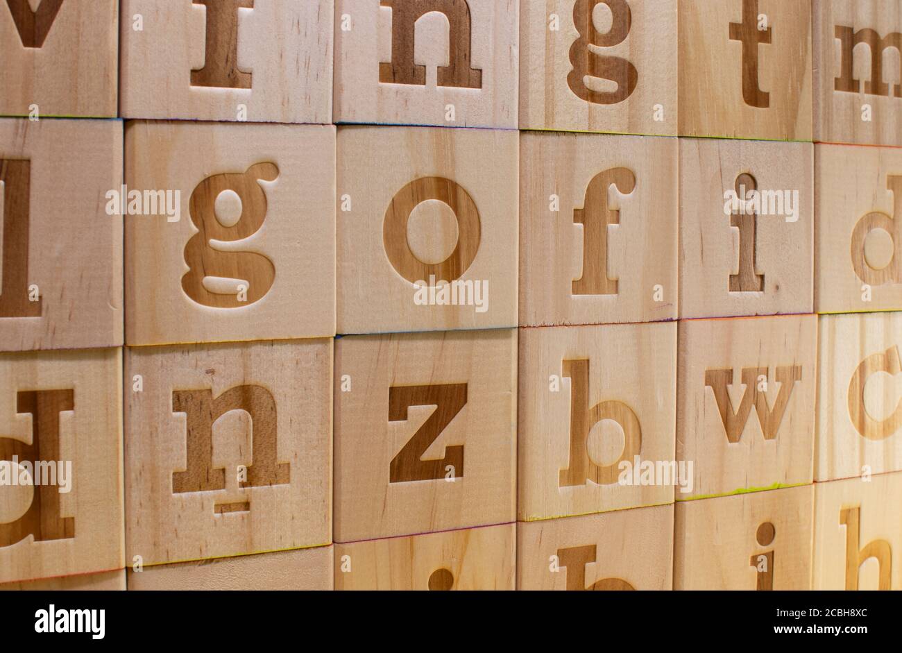 Wooden alphabet blocks Stock Photo Alamy