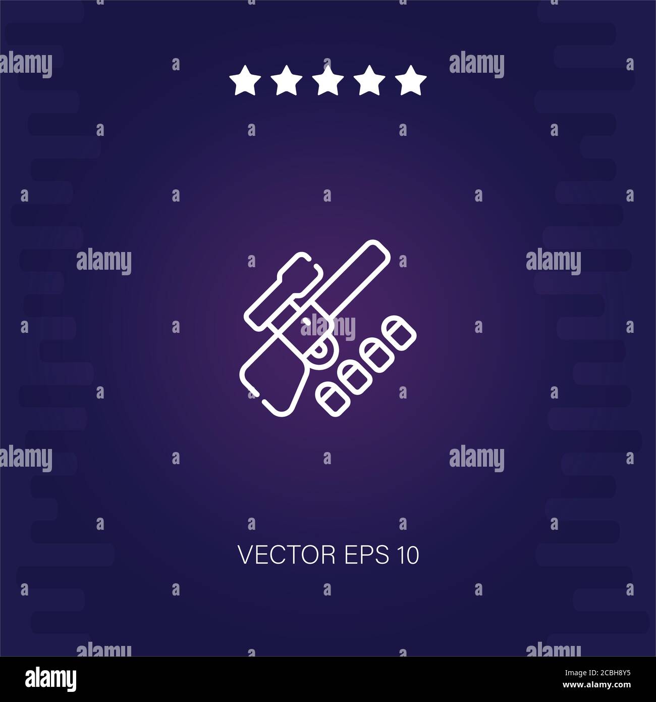 sniper rifle vector icon modern illustration Stock Vector Image & Art ...