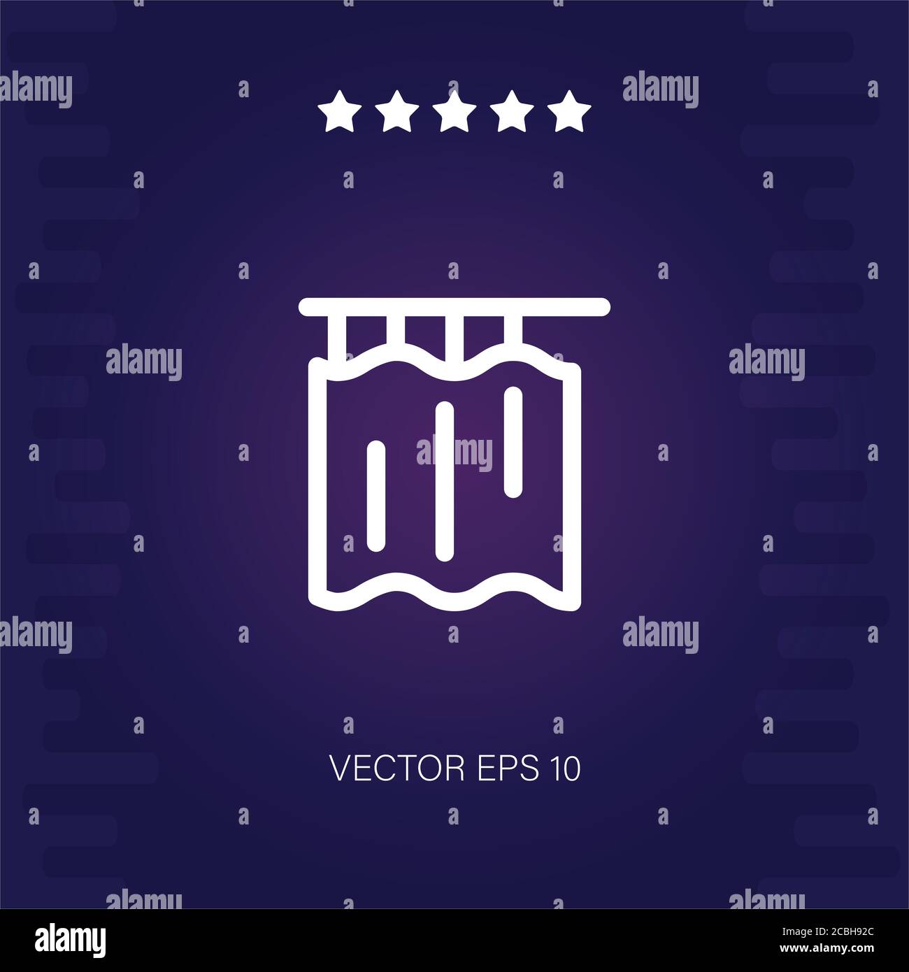 shower curtains vector icon modern illustration Stock Vector