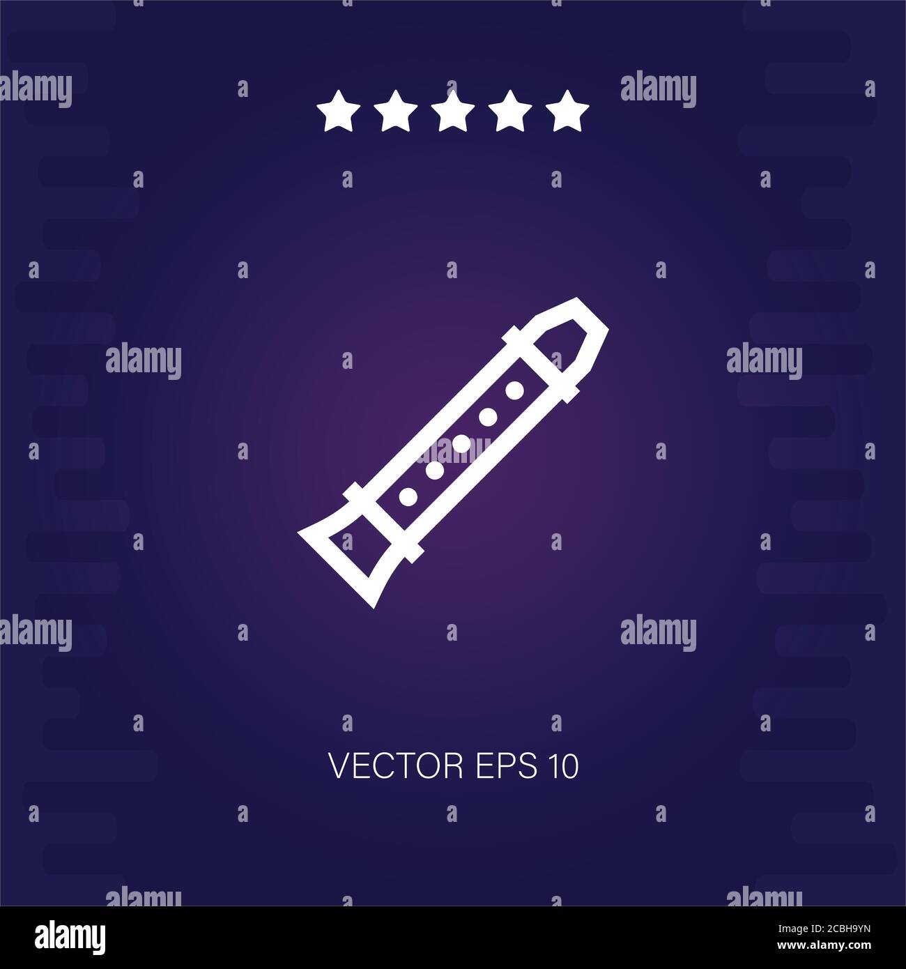 flute vector icon modern illustration Stock Vector Image & Art - Alamy