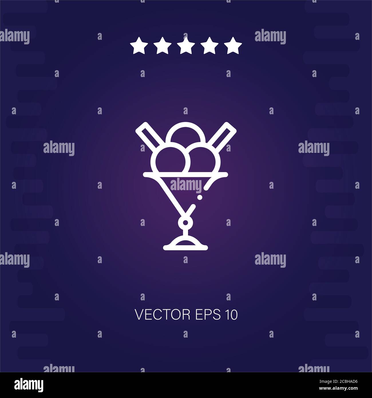 ice cream vector icon modern illustration Stock Vector Image & Art - Alamy