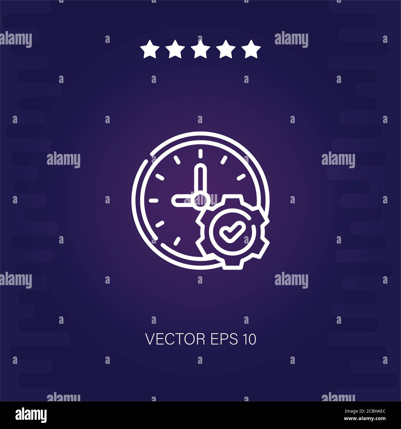 time management vector icon modern illustration Stock Vector Image ...