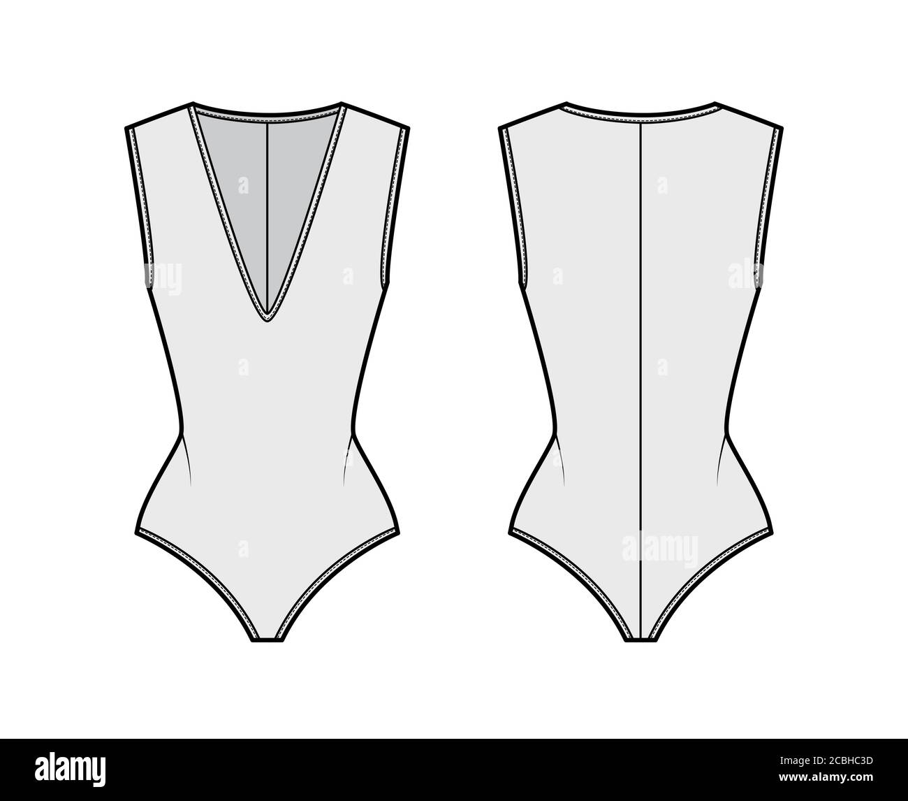 Black one piece swimsuit Stock Vector Images - Alamy