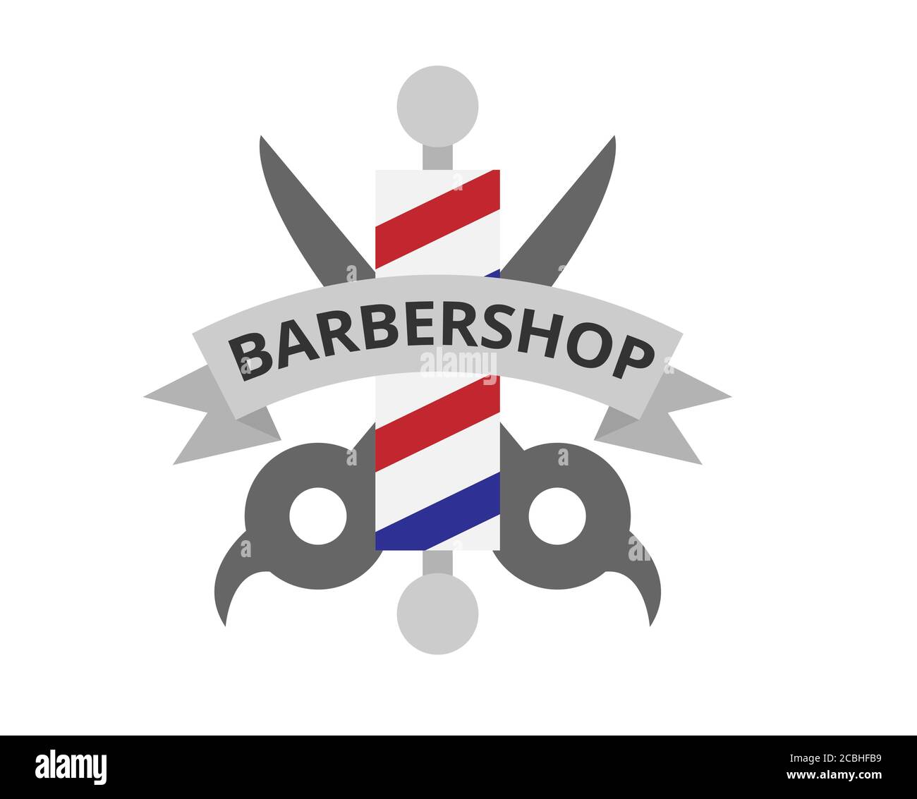 Illustration vector design of barbershop template logo Stock Vector