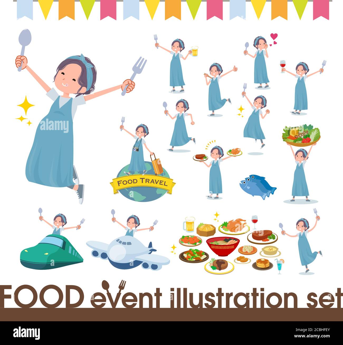 Asian pregnant with chopsticks Stock Vector Images Alamy