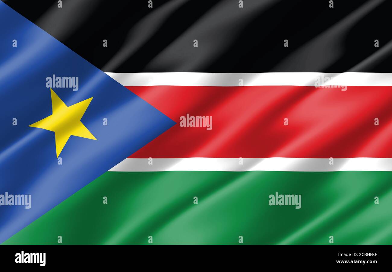 Waving south sudanese flag hi-res stock photography and images - Alamy