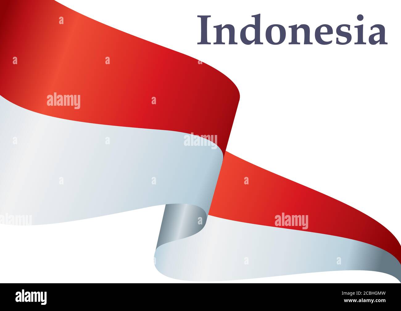 Flag of Indonesia, Republic of Indonesia. Template for award design, an ...