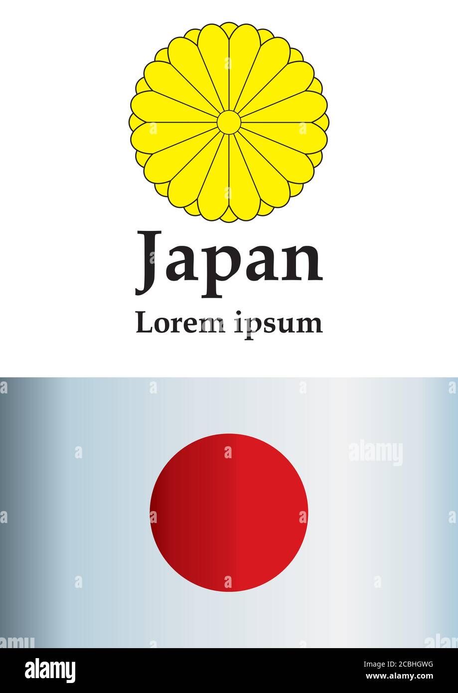 Flag Of Japan Land Of The Rising Sun Template For Award Design An Official Document With The Flag Of Japan Stock Vector Image Art Alamy