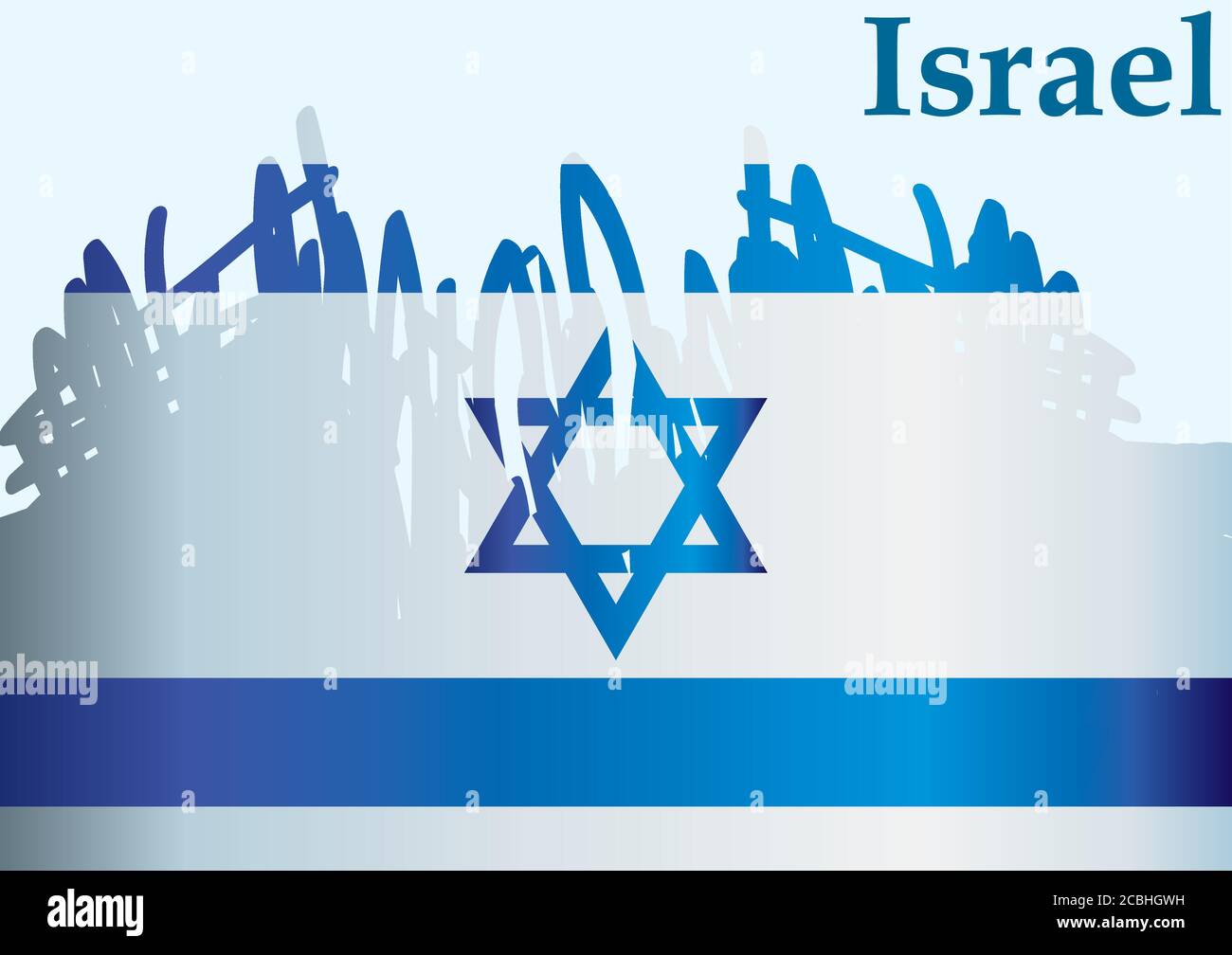 Flag of Israel, State of Israel, template for award design, an official ...