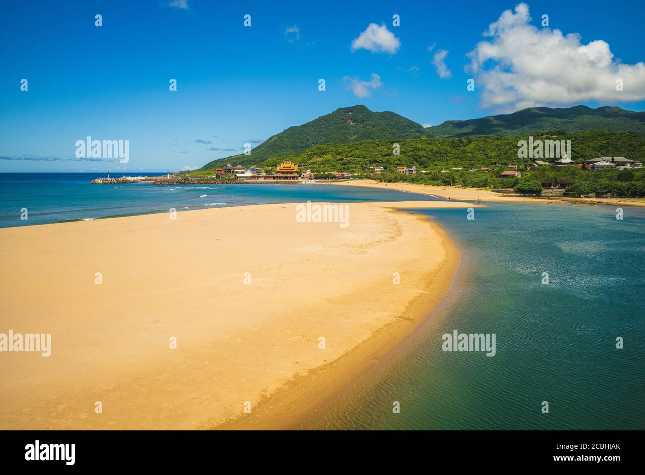 Fulong Bathing Beach at new taipei city, taiwan Stock Photo
