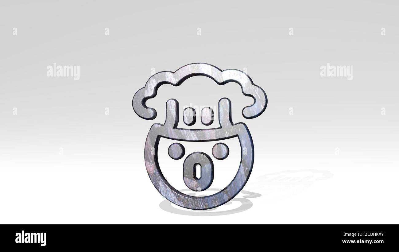 SMILEY EXPLOSION 3D icon standing on the floor - 3D illustration for ...
