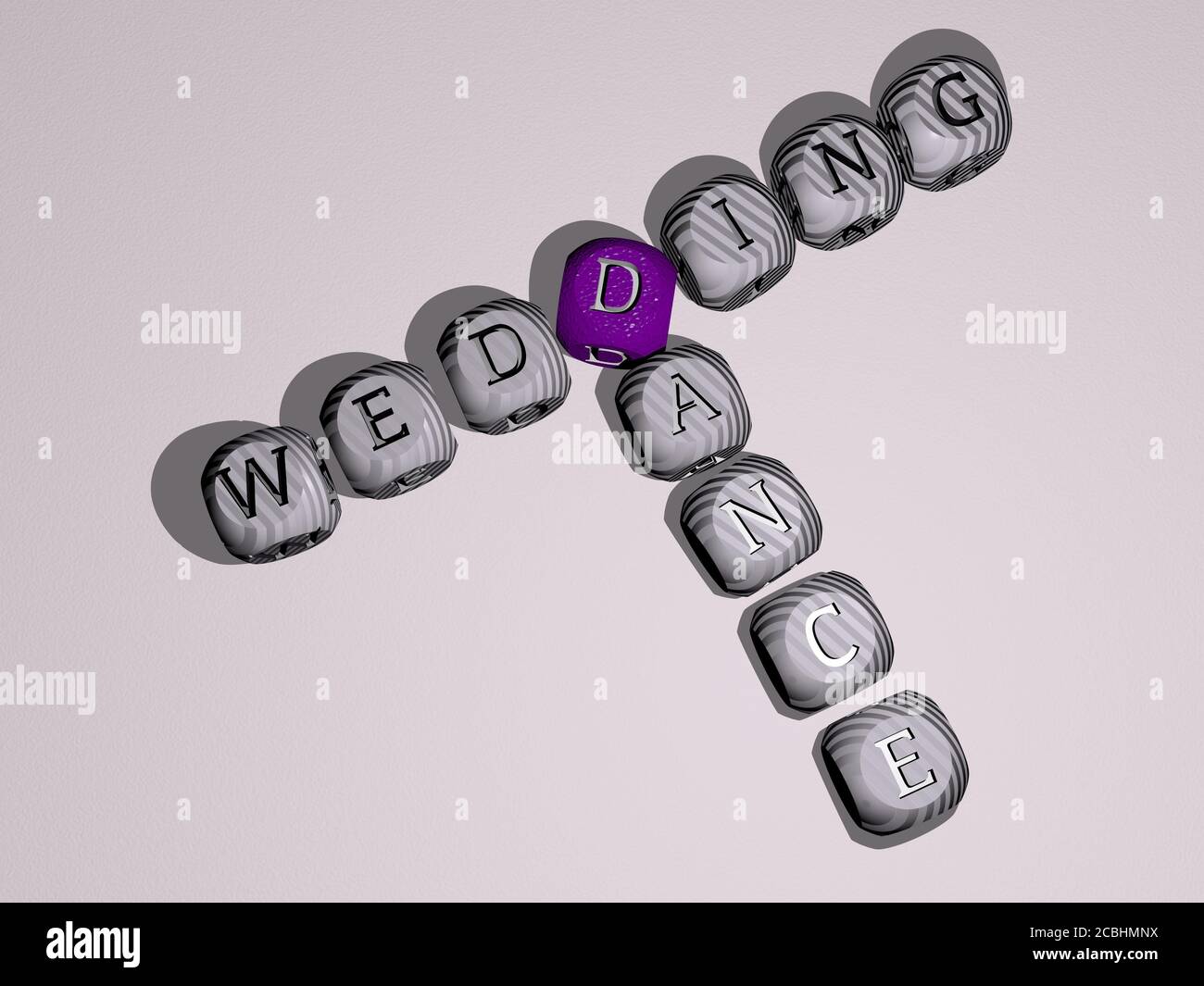 wedding dance crossword of dice letters in color 3D illustration for wedding dance crossword of dice letters in color 3D illustration for