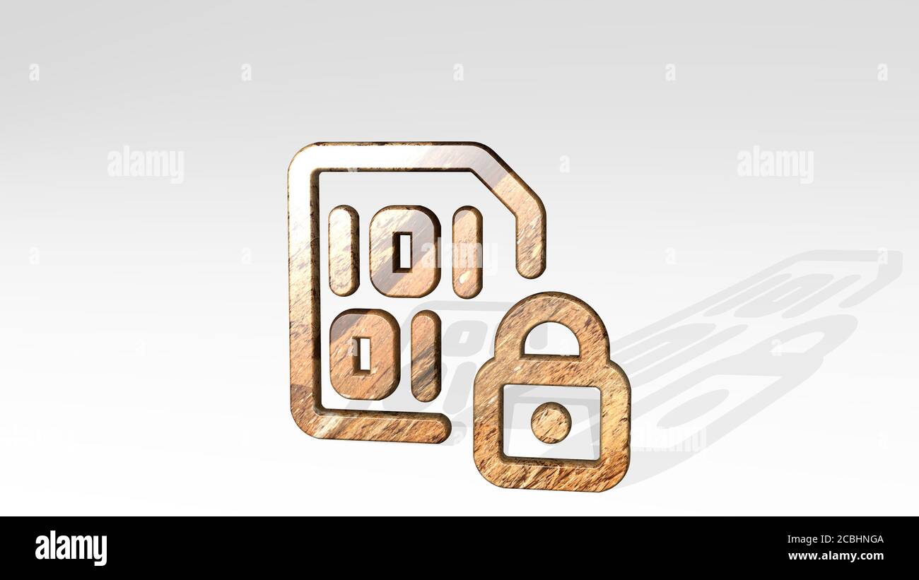 FILE CODE LOCK 3D icon standing on the floor - 3D illustration for ...