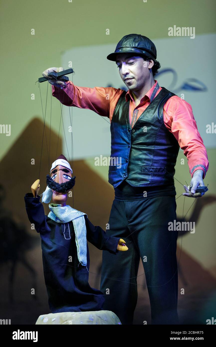 Turkish Street puppet show at the Global Village Dubai Stock Photo