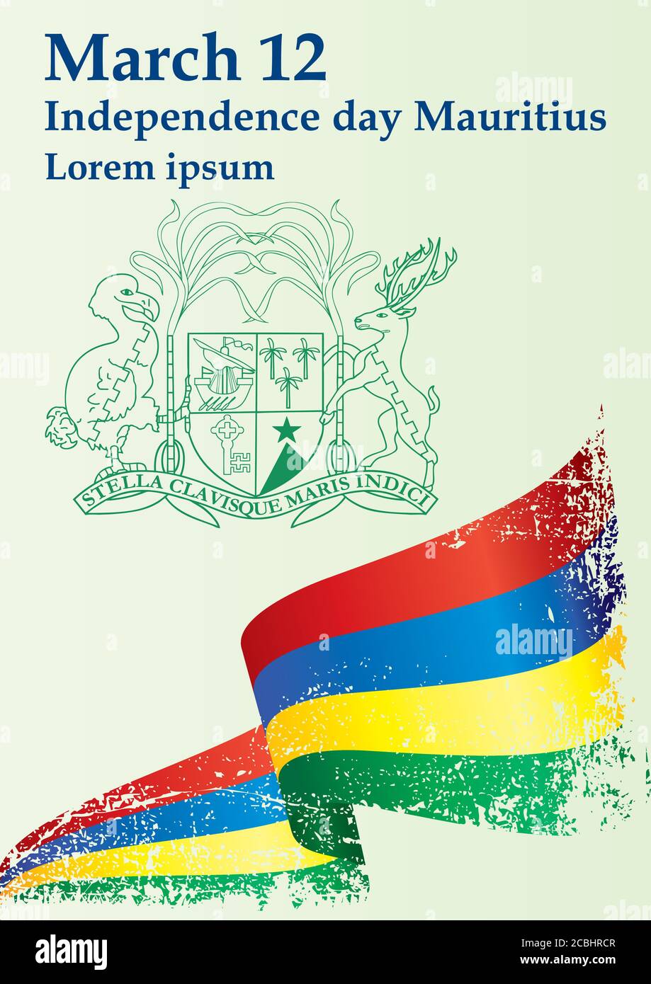 Flag of Mauritius, Republic of Mauritius. March 12, Independence day