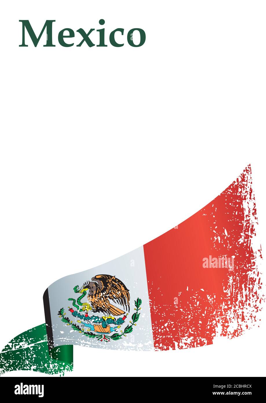 Flag of Mexico, United Mexican States. Template for award design, an ...