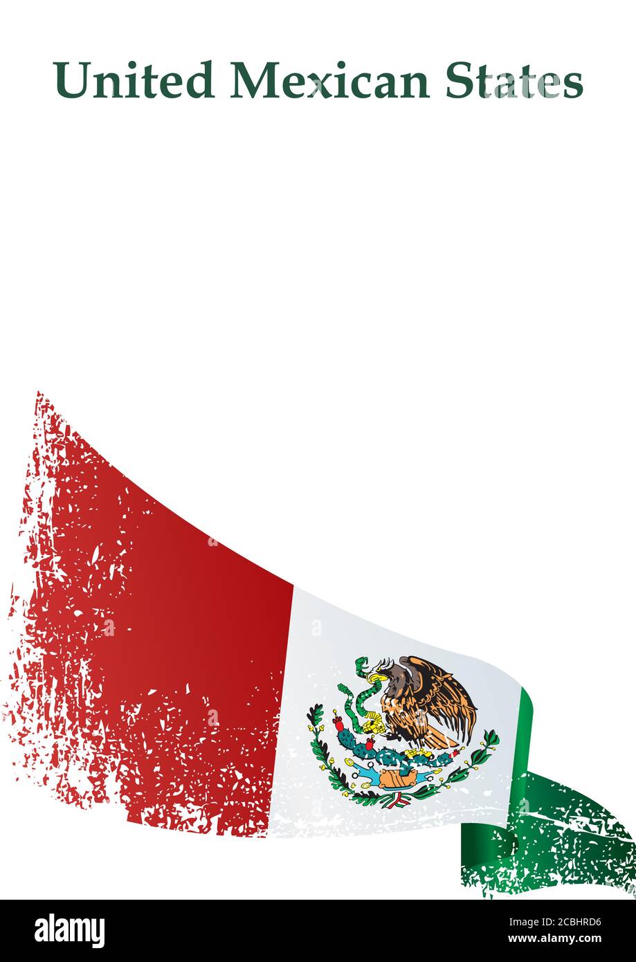 Flag of Mexico United Mexican States Template for award design an
