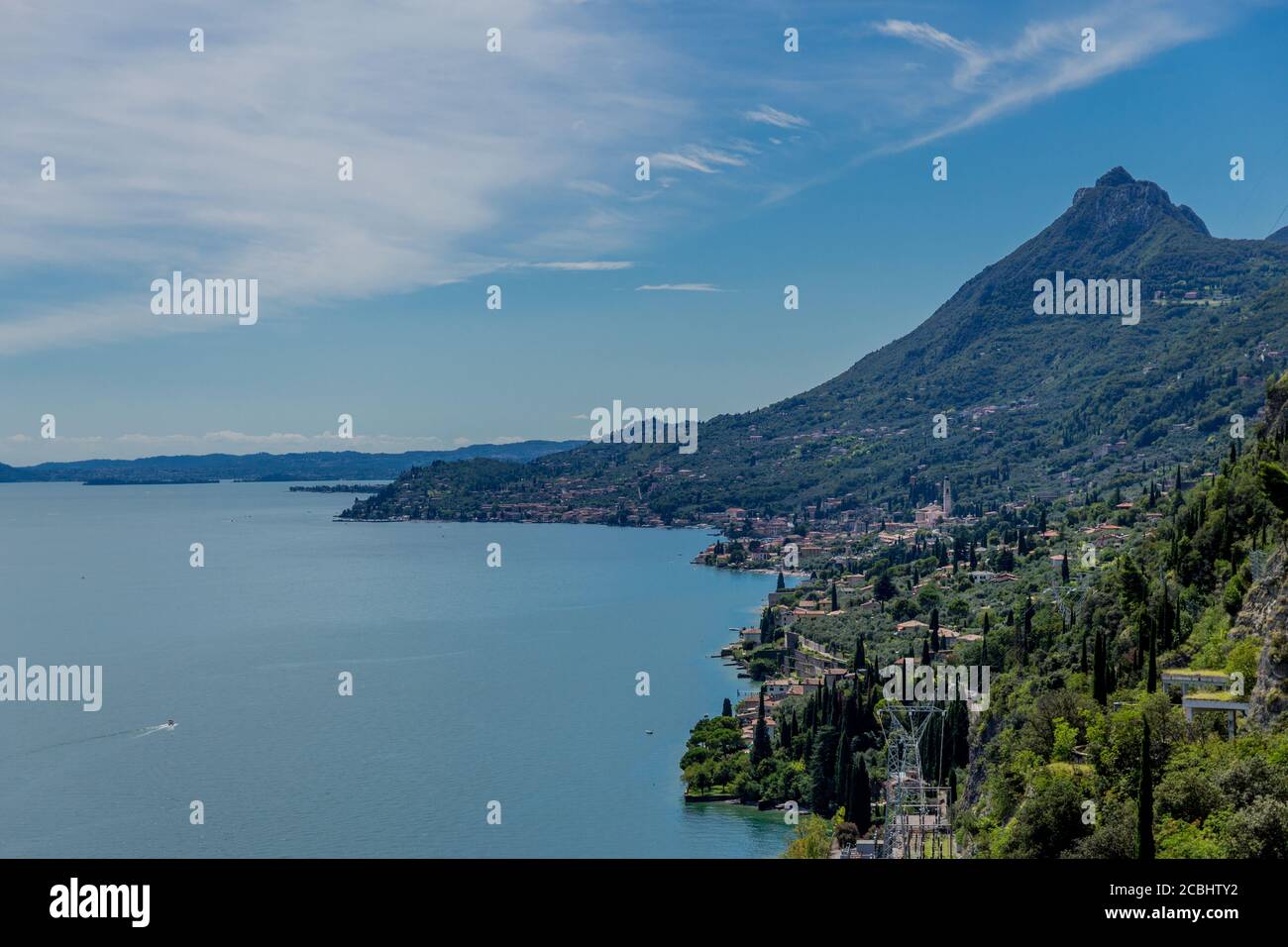 Holiday and Italian summer feeling along Lake Garda - Italy/Europe Stock Photo
