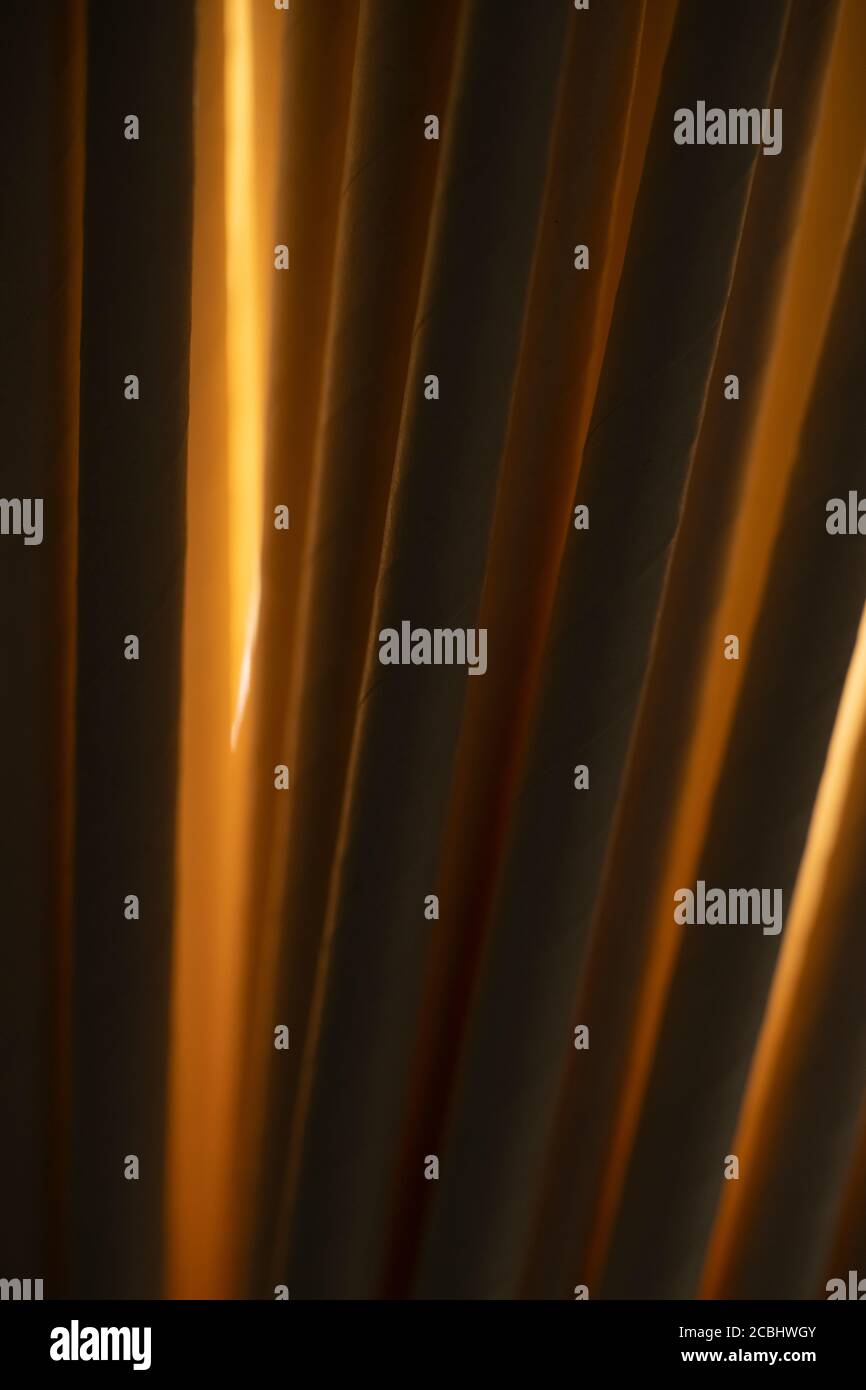 Industrial texture created using paper straws, playing with light Stock Photo