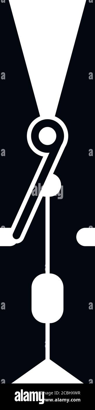 Hang clothes pin icon. Simple illustration of hang clothes pin vector icon for web design isolated on white background Stock Vector