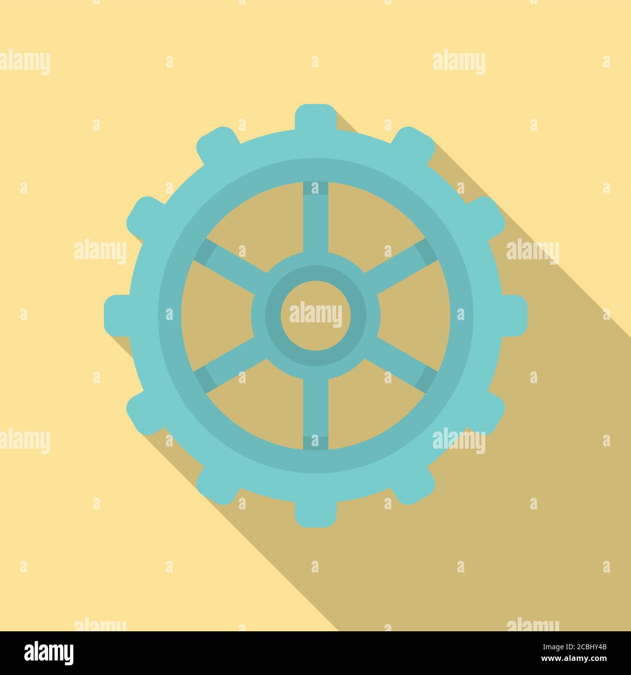 Watch cog wheel icon. Flat illustration of watch cog wheel vector icon ...