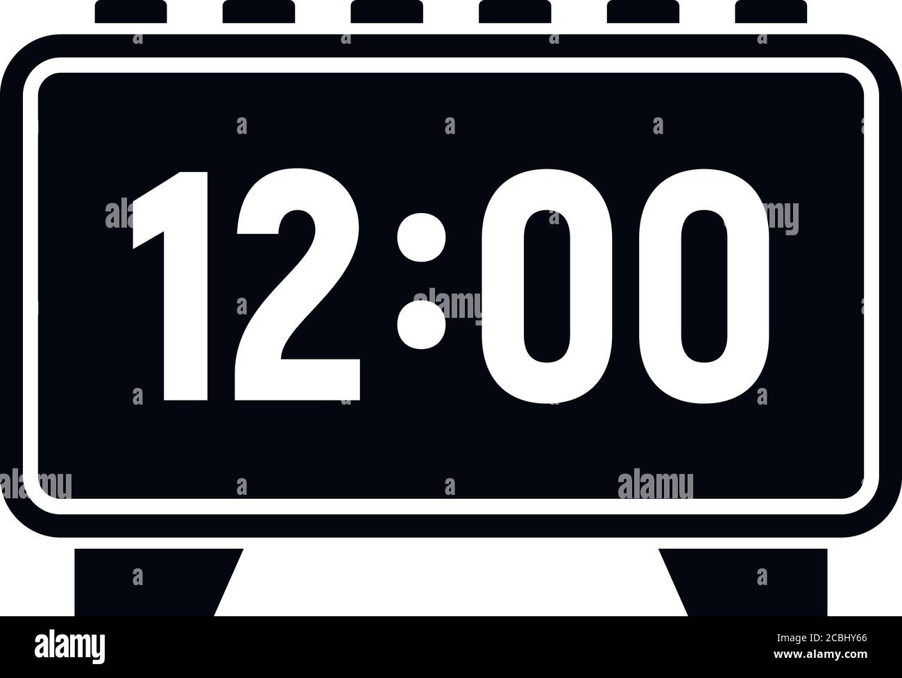 Digital alarm clock repair icon. Simple illustration of digital alarm