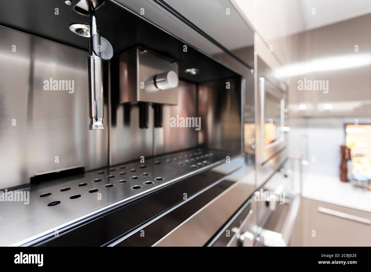 Interior shot of modern and luxury kitchen design Stock Photo - Alamy