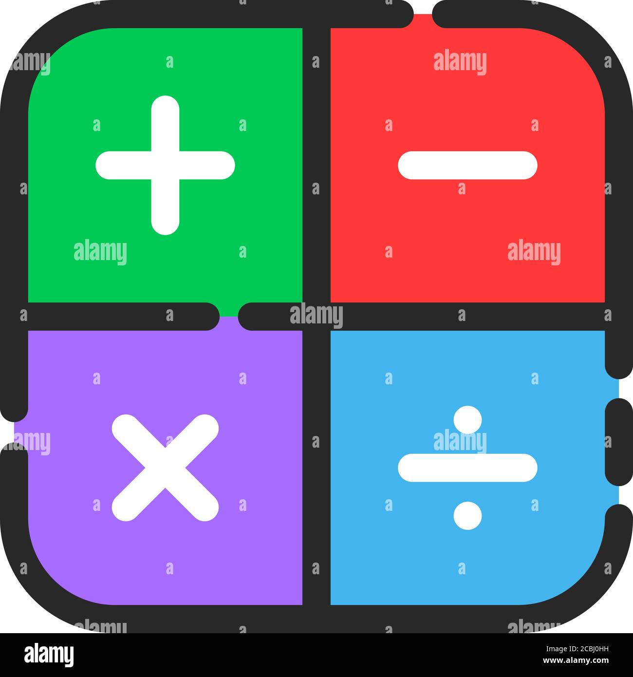 linear color math symbol icon Stock Vector Image & Art - Alamy