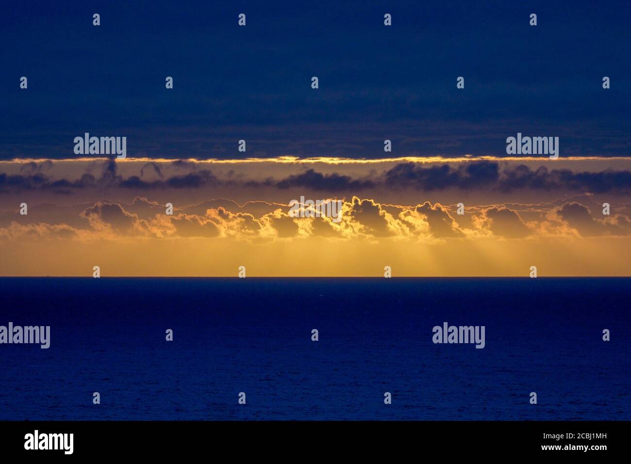 Sunset over the Atlantic Ocean Stock Photo