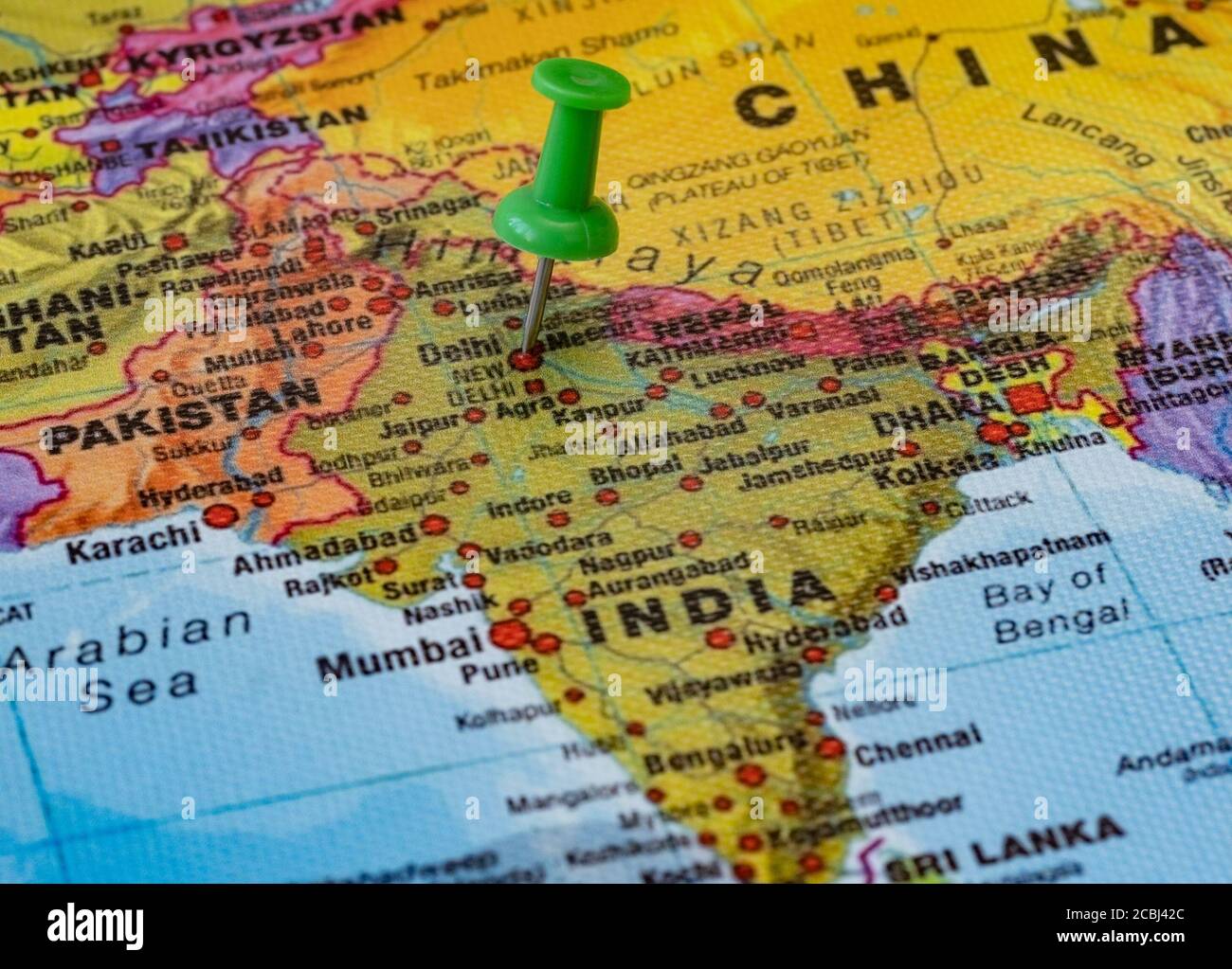Indore On Political Map Of India Political Map Of India Stock Photo - Alamy