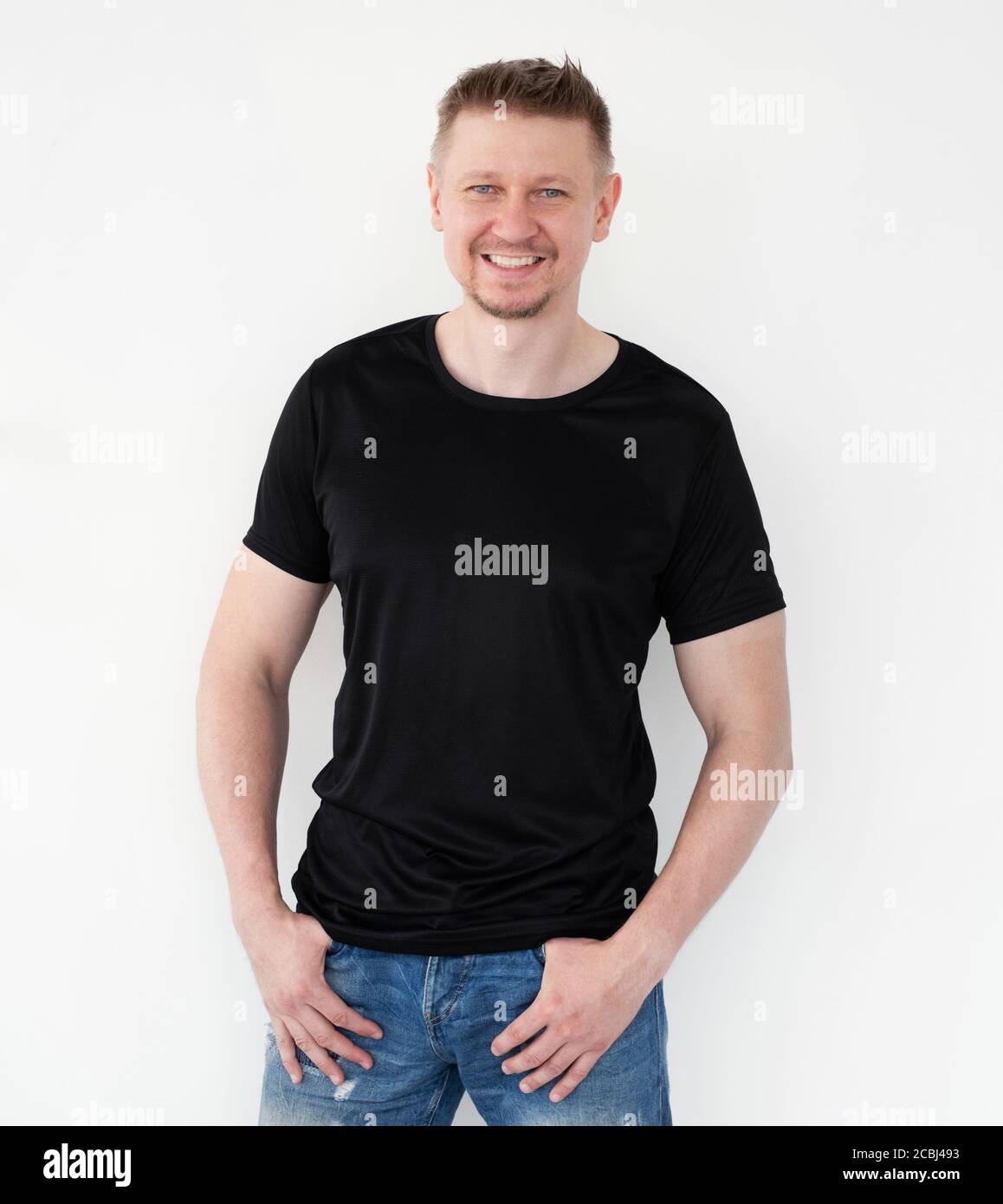 Man in blank t shirt hi-res stock photography and images - Alamy