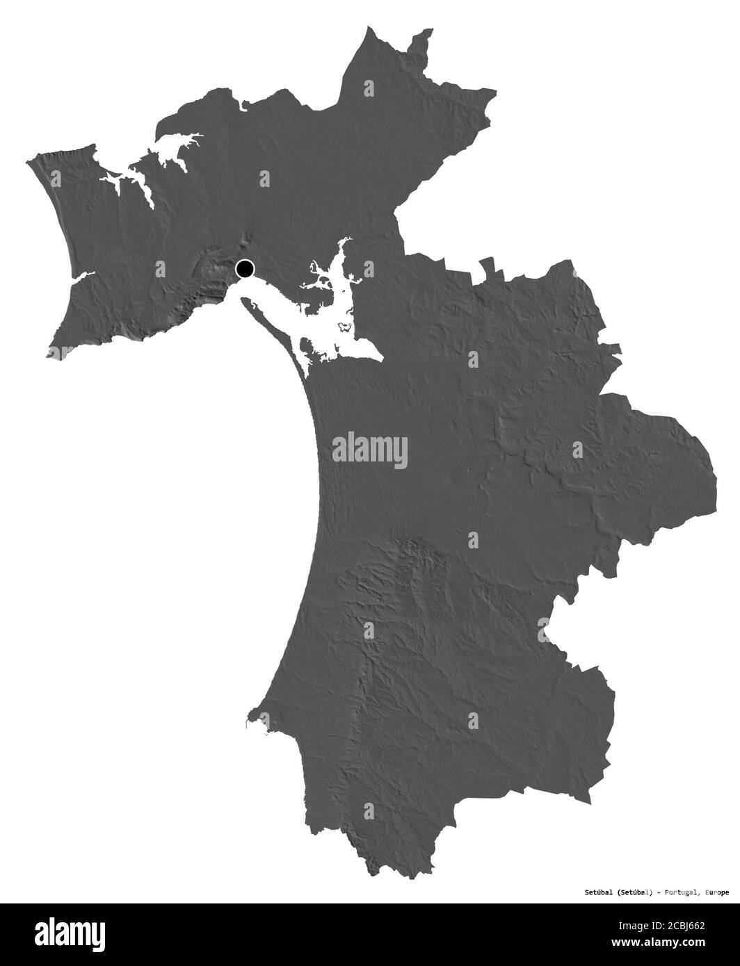 Mapa Setubal Portugal de parede